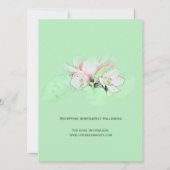 Invitation Fleur de pomme rose pâle en mariage vert (Dos)