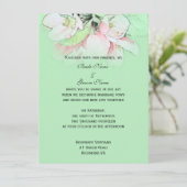 Invitation Fleur de pommier rose clair dans un mariage vert (Debout devant)