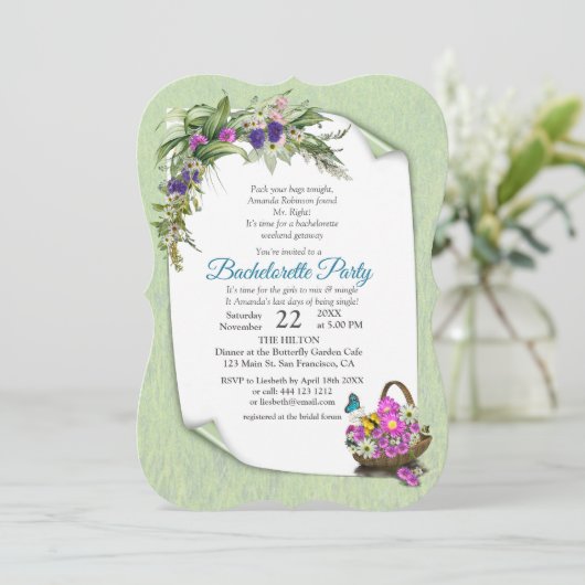 Invitation Fleur de printemps (Debout devant)