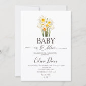 Invitation Fleur de printemps Jonquille Bébé en fleurs (Devant)