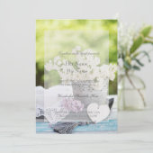 Invitation Fleur de printemps romantique Floral Lilac Mariage (Debout devant)