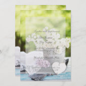 Invitation Fleur de printemps romantique Floral Lilac Mariage (Devant / Derrière)