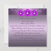 Invitation Fleur de printemps violet et torse Quinceañera Inv (Dos)
