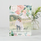 Invitation Fleur de Rose floral moderne élégant Enregistrer l (Debout devant)