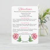 Invitation Fleur de rose florale Direction mariage (Debout devant)