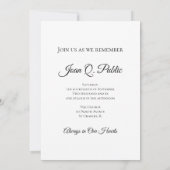 Invitation Fleur de rose jaune Fête de la vie (Dos)