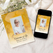 Invitation Fleur de rose jaune Fête de la vie