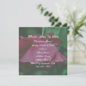 Invitation Fleur de rose rouge (Debout devant)