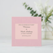 Invitation Fleur de Satin Anniversaire de Mariage (Debout devant)