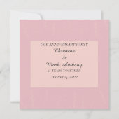 Invitation Fleur de Satin Anniversaire de Mariage (Devant)