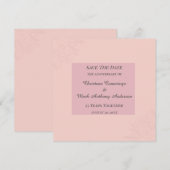 Invitation Fleur de Satin Wedding Anniversary Save The Date (Devant / Derrière)