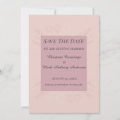 Invitation Fleur de Satin Wedding Save The Date Announcement (Devant)