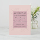 Invitation Fleur de Satin Wedding Save The Date Announcement (Debout devant)
