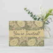 Invitation Fleur de Sauge Chrysanthème de William Morris (Debout devant)
