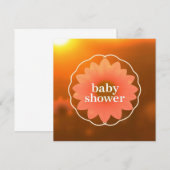Invitation Fleur de shower de bébé (Devant / Derrière)