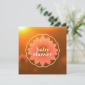 Invitation Fleur de shower de bébé (Debout devant)