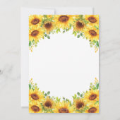 Invitation Fleur de soleil éléphante florale baptême Baptême  (Dos)