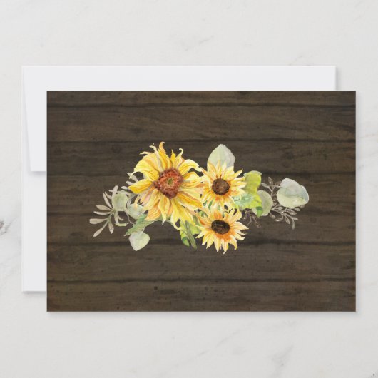 Invitation Fleur de soleil Floral rustique Pays Mason Jar Lum (Dos)