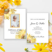 Invitation Fleur de soleil jaune Aquarelle Célébration de la 