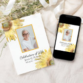 Invitation Fleur de soleil jaune Aquarelle Célébration de la 