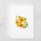 Invitation Fleur de soleil jaune Blancs marguerite Floral 50e (Dos)