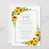 Invitation Fleur de soleil jaune Floral Bébé Brunch (Devant)
