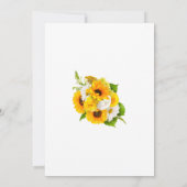 Invitation Fleur de soleil jaune Floral Bébé Brunch (Dos)