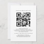 Invitation Fleur de Soleil Mariage QR Code Tout en Un (Dos)