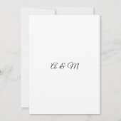 Invitation Fleur de soleil | Marine et blanc Mariage moderne (Dos)