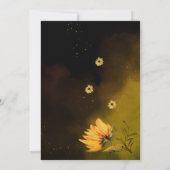 Invitation Fleur de soleil mignonne Aquarelle fille Noir Anni (Dos)