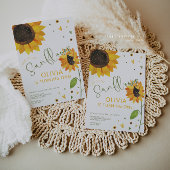 Invitation Fleur de soleil mignonne fête d'anniversaire