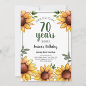 Invitation Fleur de soleil russe 70e anniversaire (Devant)