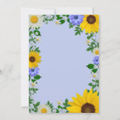 Invitation Fleur de soleil rustique Daisy Floral Anniversaire (Dos)