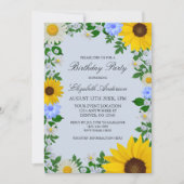 Invitation Fleur de soleil rustique Daisy Floral Anniversaire (Devant)