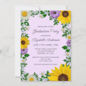 Invitation Fleur de soleil rustique Daisy Floral Graduation P (Devant)