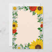 Invitation Fleur de soleil rustique Daisy Graduation florale (Dos)
