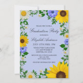 Invitation Fleur de soleil rustique Daisy Graduation florale (Devant)
