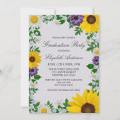Invitation Fleur de soleil rustique Daisy Graduation florale (Devant)