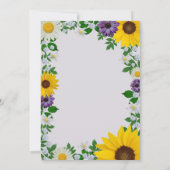 Invitation Fleur de soleil rustique Daisy Graduation florale (Dos)