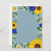 Invitation Fleur de soleil rustique Fête des mariées florale (Dos)