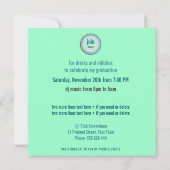 Invitation Fleur de soleil vert menthe Fête d'anniversaire (Dos)