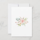 Invitation Fleur de teinte rose pêche à l'aquarelle Enregistr (Dos)