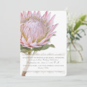 Invitation Fleur de thé rose florale moderne et élégante (Debout devant)