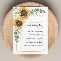 Fleur de tournesol 80e fête d'anniversaire