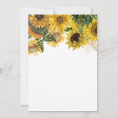 Invitation Fleur de tournesol 80e fête d'anniversaire (Dos)