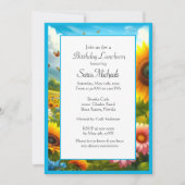 Invitation Fleur de tournesol Déjeuner d'anniversaire (Devant)