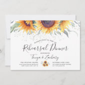 Invitation Fleur de tournesol | Dîner de répétition (Devant)