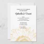 Invitation Fleur de tournesol jaune (Devant)