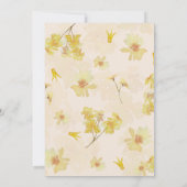 Invitation Fleur de tournesol jaune et blanc Mariage extérieu (Dos)