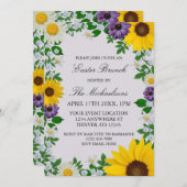 Invitation Fleur de tournesol rustique Fleur de Pâques (Devant / Derrière)